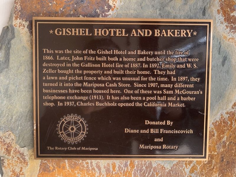 Gishel Hotel and Bakery Marker image. Click for full size.