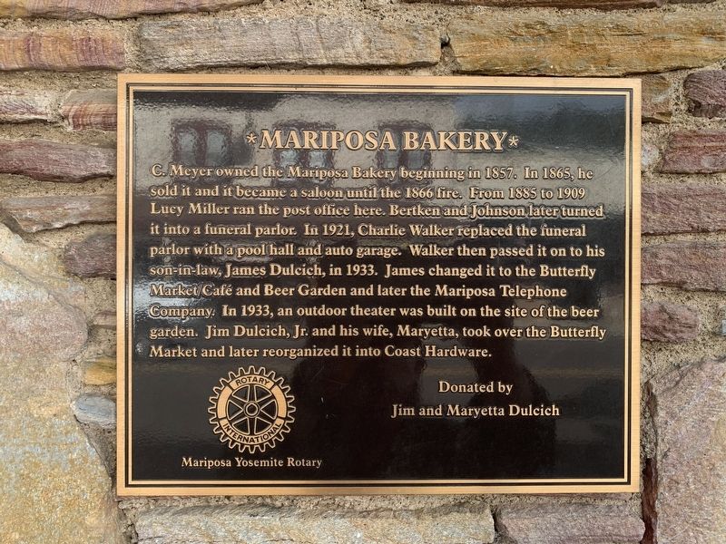 Mariposa Bakery Marker image. Click for full size.