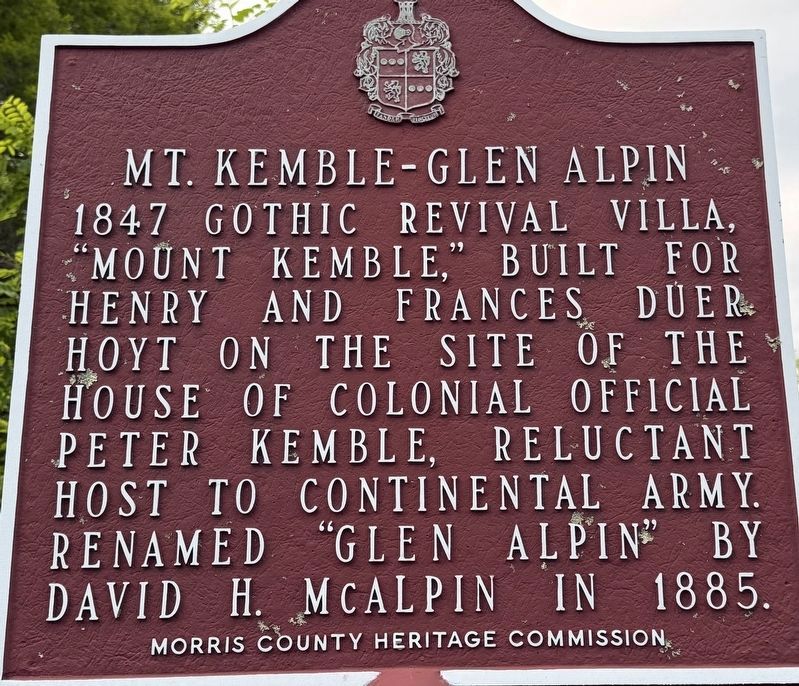 Mt. Kemble-Glen Alpin Marker. Click for full size. Mt. Kemble-Glen Alpin Marker image. Click for full size.