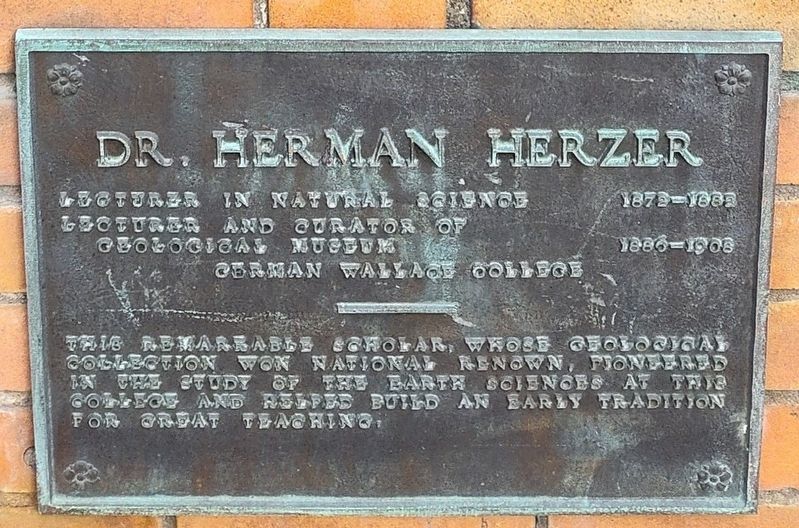 Dr. Herman Herzer Marker image. Click for full size.
