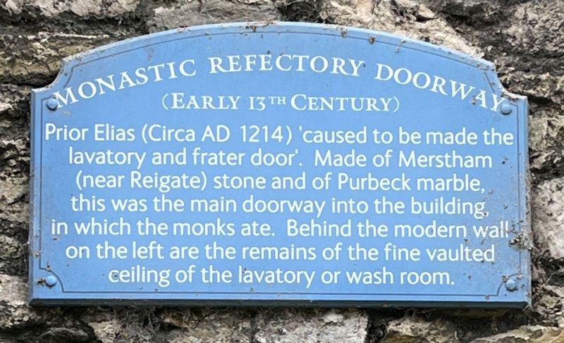 Monastic Refectory Doorway Marker. Click for full size. Monastic Refectory Doorway Marker image. Click for full size.