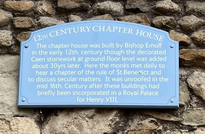 12th Century Chapter House Marker. Click for full size. 12th Century Chapter House Marker image. Click for full size.