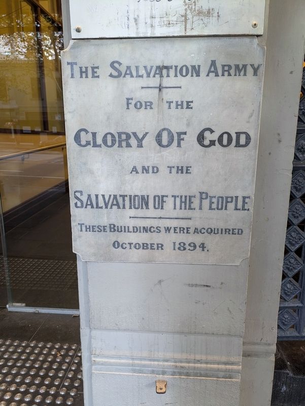 The Salvation Army Foundation Stone. Click for full size. The Salvation Army Foundation Stone image. Click for full size.