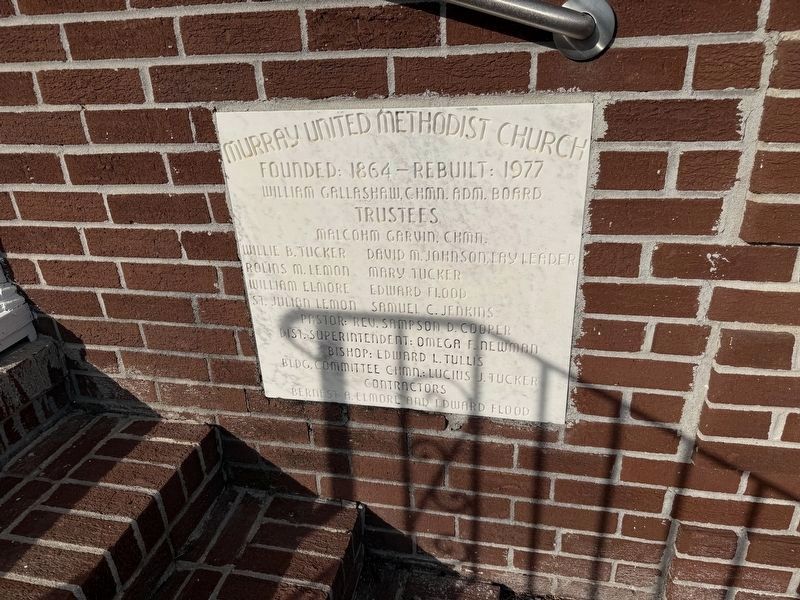 Murray United Methodist Church Cornerstone image. Click for full size.