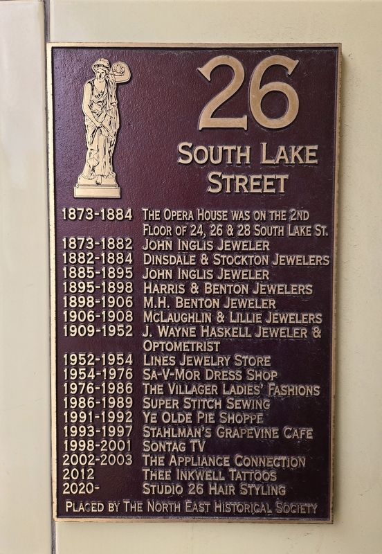 26 South Lake Street Marker image. Click for full size.
