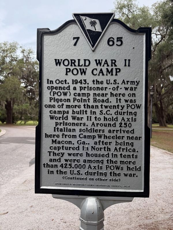 World War II POW Camp Marker image. Click for full size.