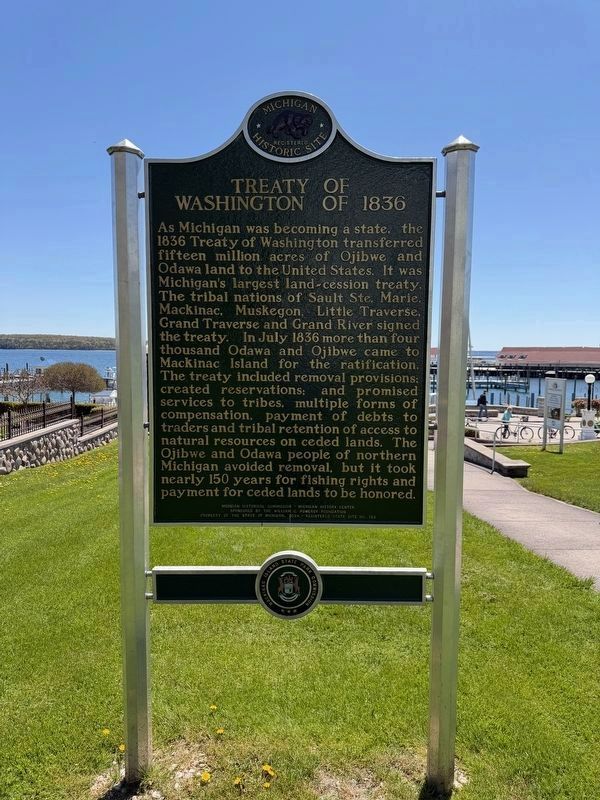 Treaty of Washington of 1836 Marker image. Click for full size.
