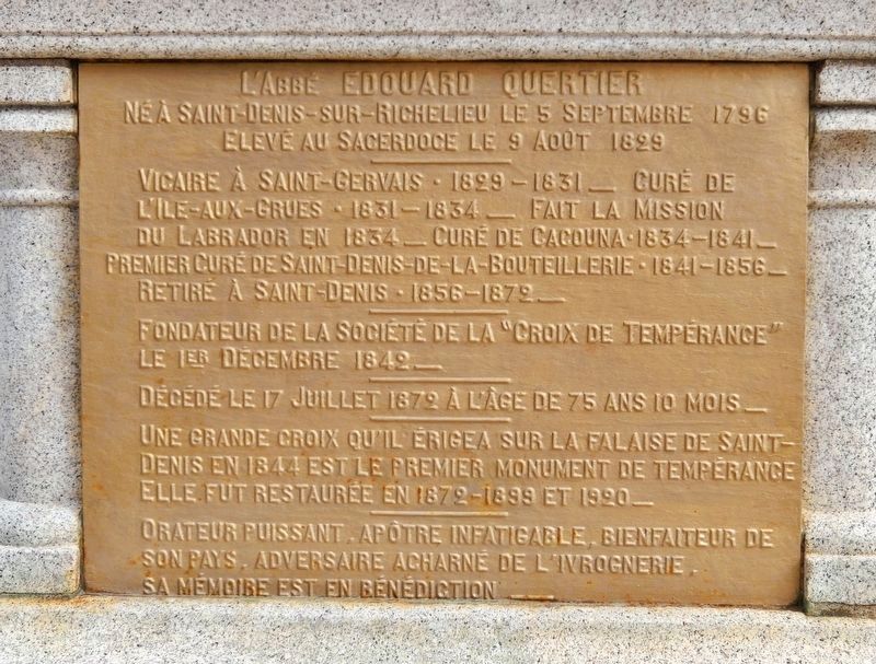 L'Abbe Edouard Quertier Marker image. Click for full size.