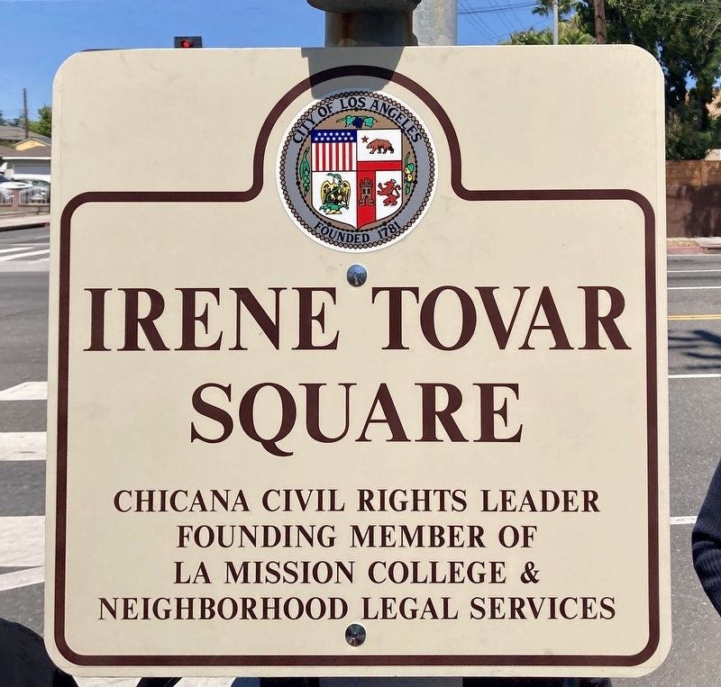 Irene Tovar Square Marker image. Click for full size.