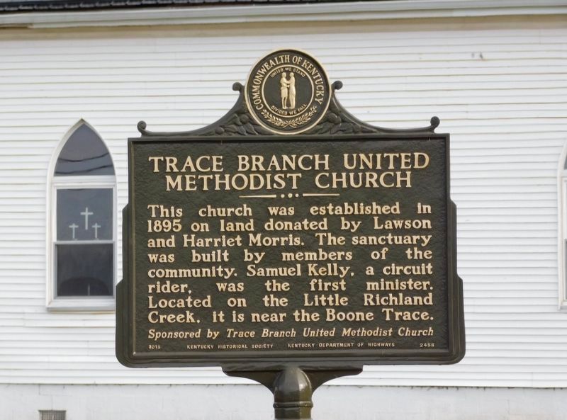 Trace Branch United Methodist Church Marker image. Click for full size.