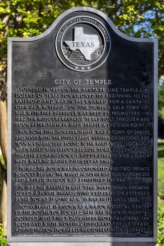 City of Temple Marker image. Click for full size.