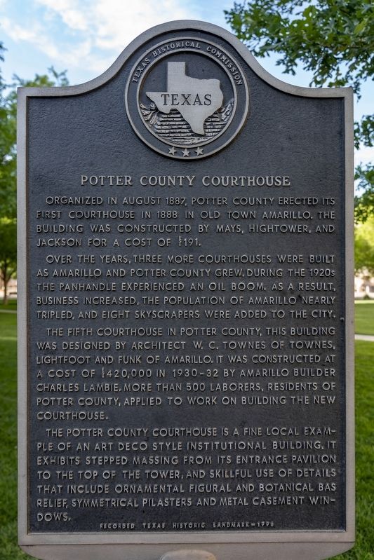 Potter County Courthouse Marker image. Click for full size.