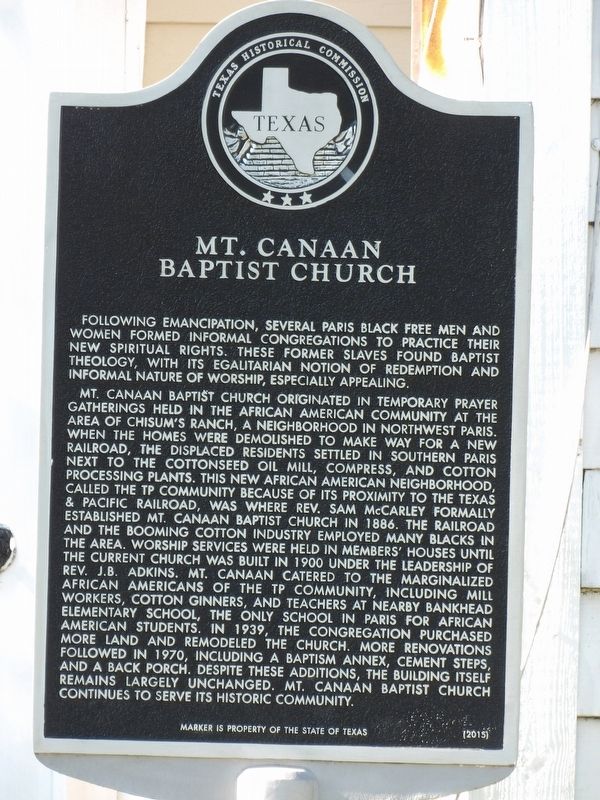 Mt. Canaan Baptist Church Marker. Click for full size. Mt. Canaan Baptist Church Marker image. Click for full size.