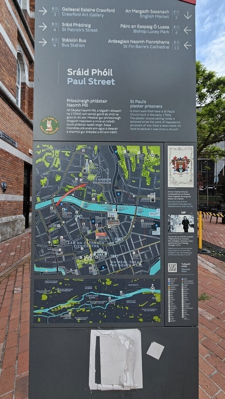 Sráid Phóil / Paul Street side of marker. Click for full size. Sráid Phóil / Paul Street side of marker image. Click for full size.