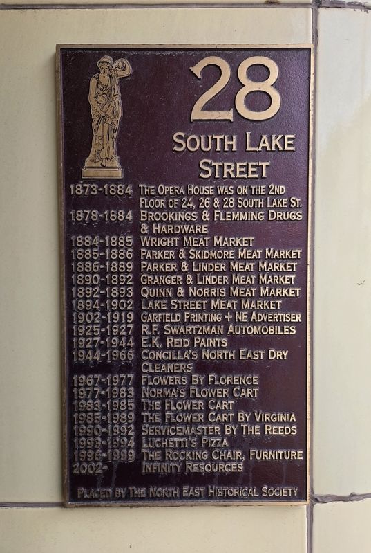 28 South Lake Street Marker image. Click for full size.