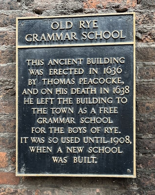 Old Rye Grammar School Marker image. Click for full size.