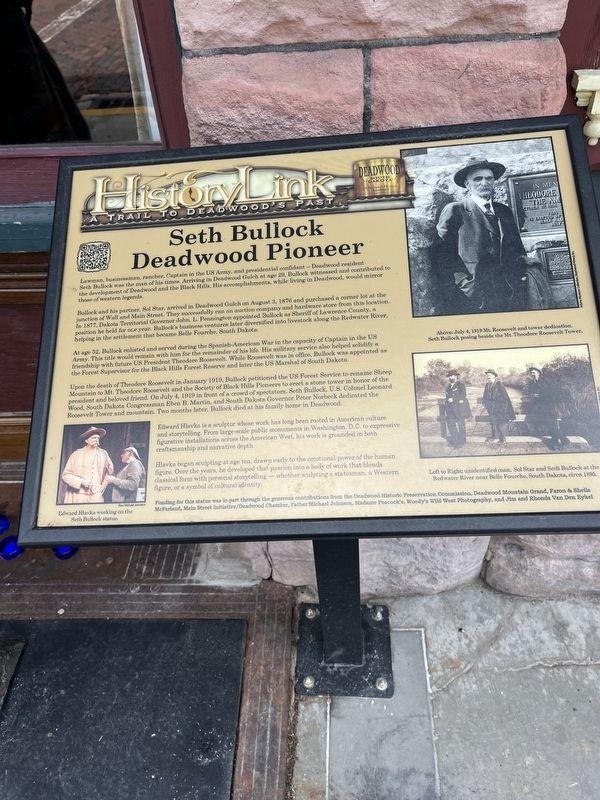 Seth Bullock Marker. Click for full size. Seth Bullock Marker image. Click for full size.
