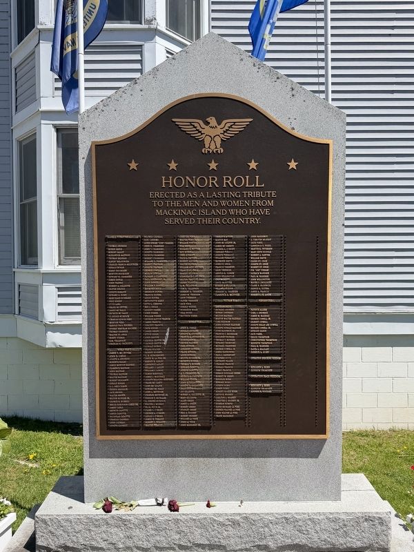 Mackinac Island War Memorial Marker image. Click for full size.