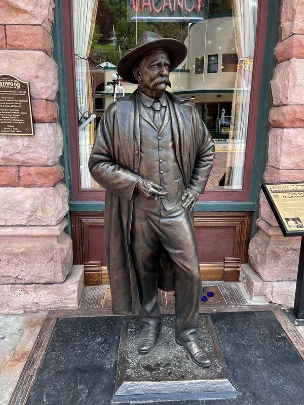 Seth Bullock Statue and Marker. Click for full size. Seth Bullock Statue and Marker image. Click for full size.