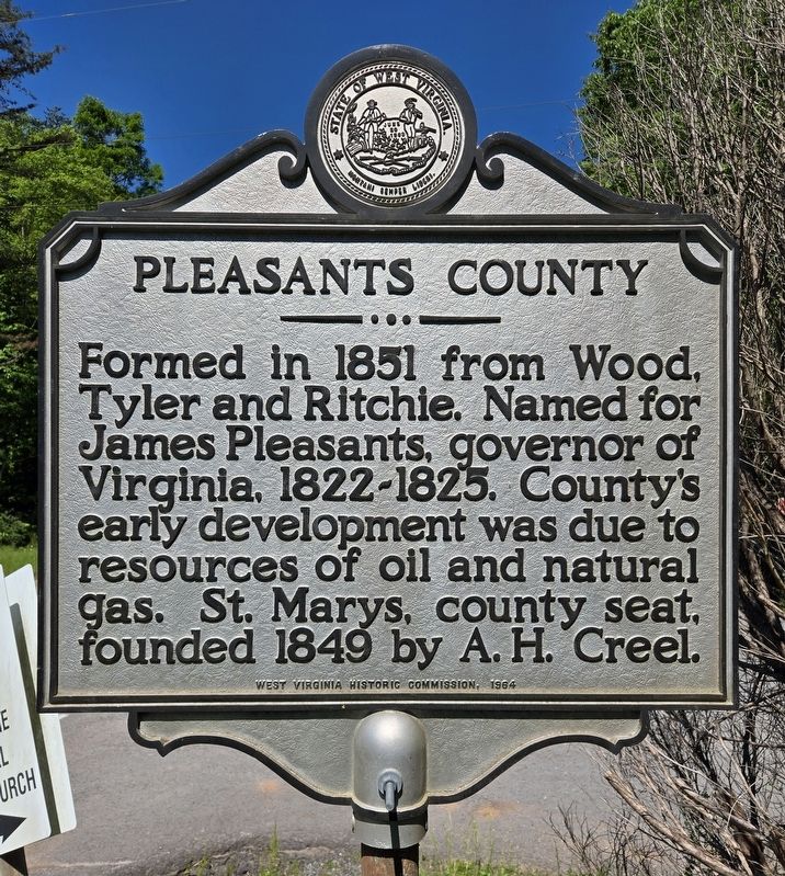 Pleasants County / Ritchie County Marker. Click for full size. Pleasants County / Ritchie County Marker image. Click for full size.
