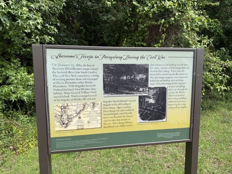 Sherman's Troops in Purrysburg During the Civil War Marker image. Click for full size.