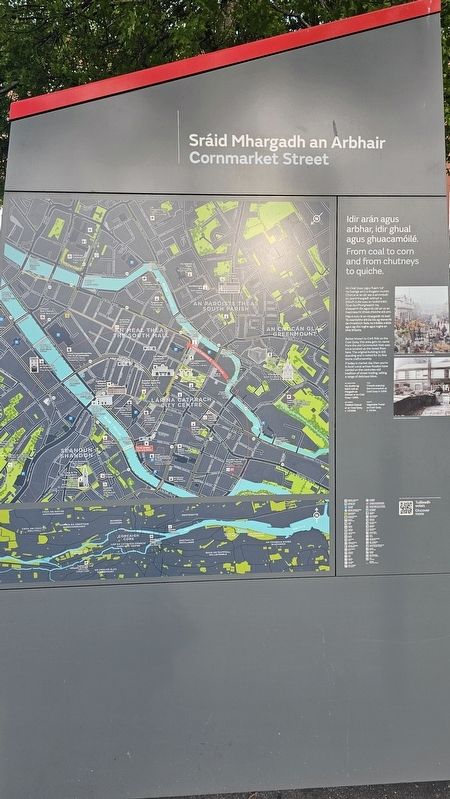 Sr�id Mhargadh an Arbhair / Cornmarket Street Marker, Side Two image. Click for full size.