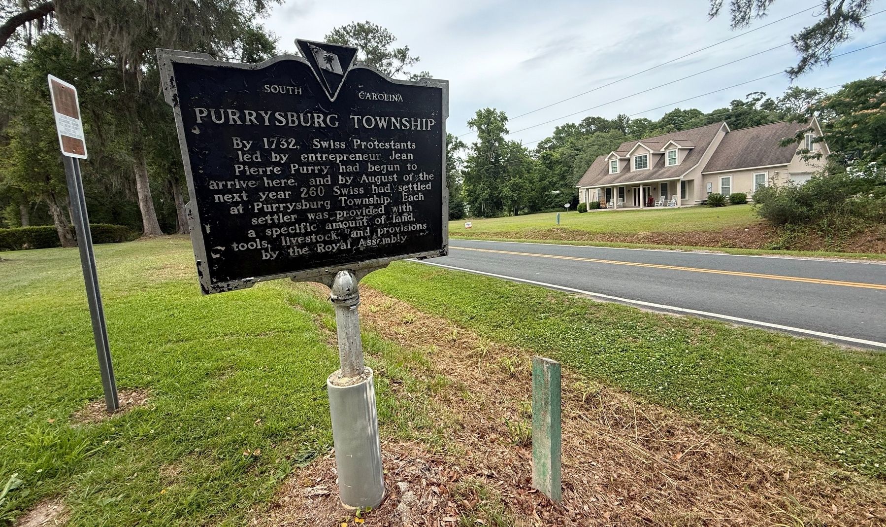 Purrysburg Township Marker along Purrysburg Road image. Click for full size.