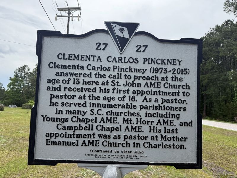 Clementa Carlos Pinckney Marker image. Click for full size.