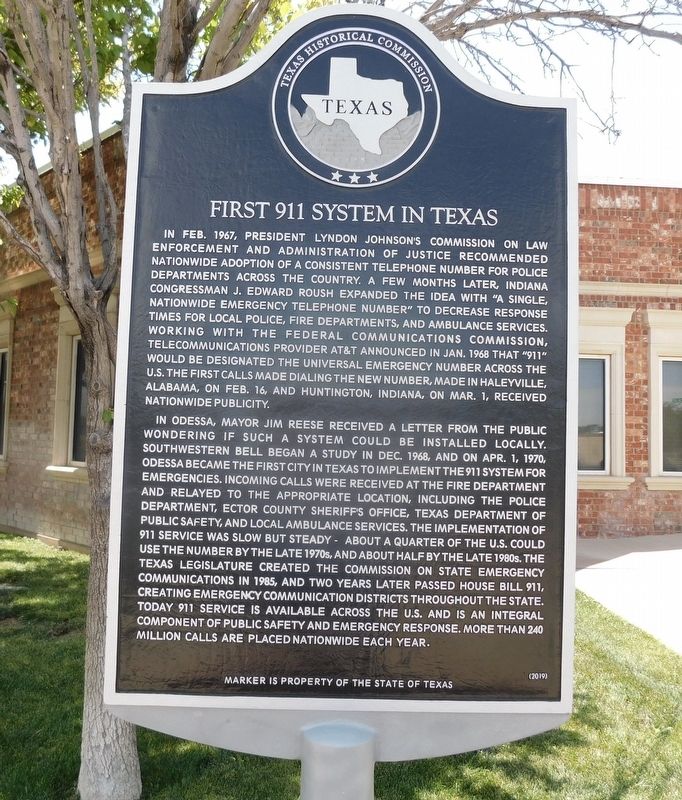 First 911 System in Texas Marker. Click for full size. First 911 System in Texas Marker image. Click for full size.
