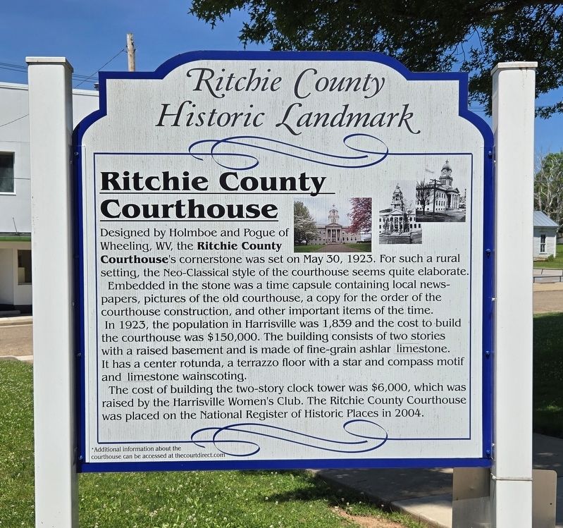 Ritchie County Courthouse Marker image. Click for full size.