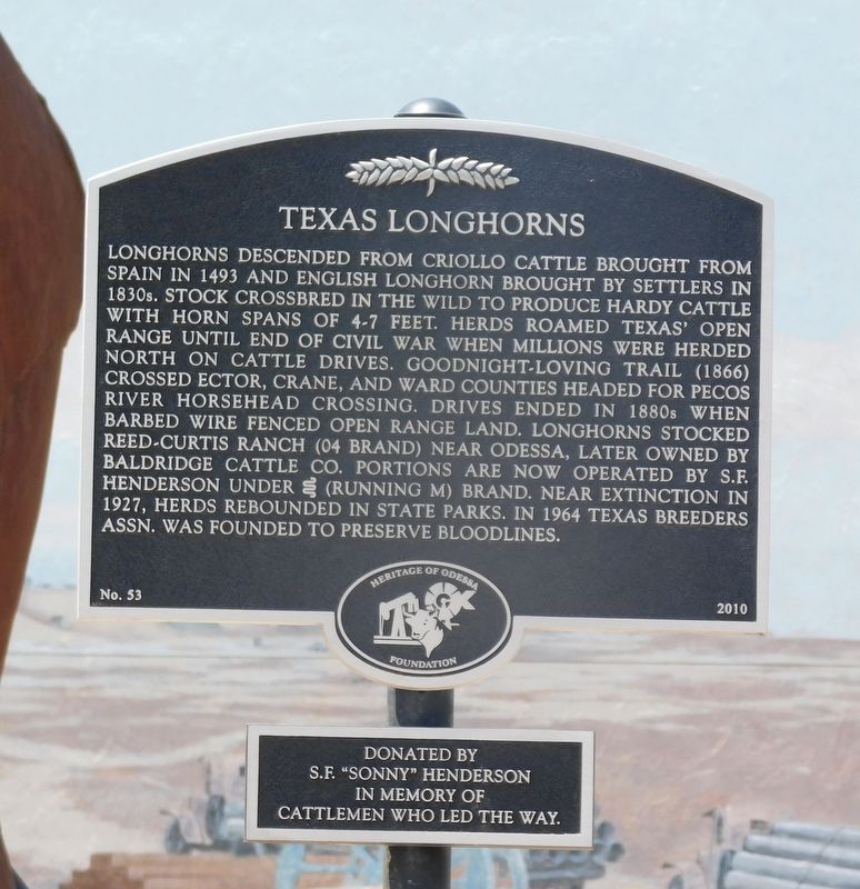 Texas Longhorns Marker. Click for full size. Texas Longhorns Marker image. Click for full size.