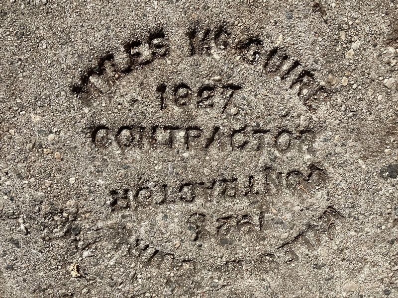 Concrete Contractor Stamp - 1927 image. Click for full size.