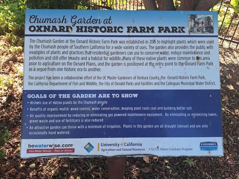 Chumash Garden Marker. Click for full size. Chumash Garden Marker image. Click for full size.