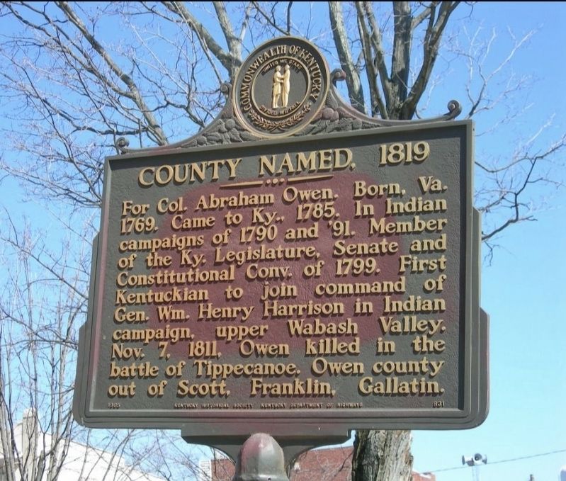 County Named, 1819 Marker image. Click for full size.
