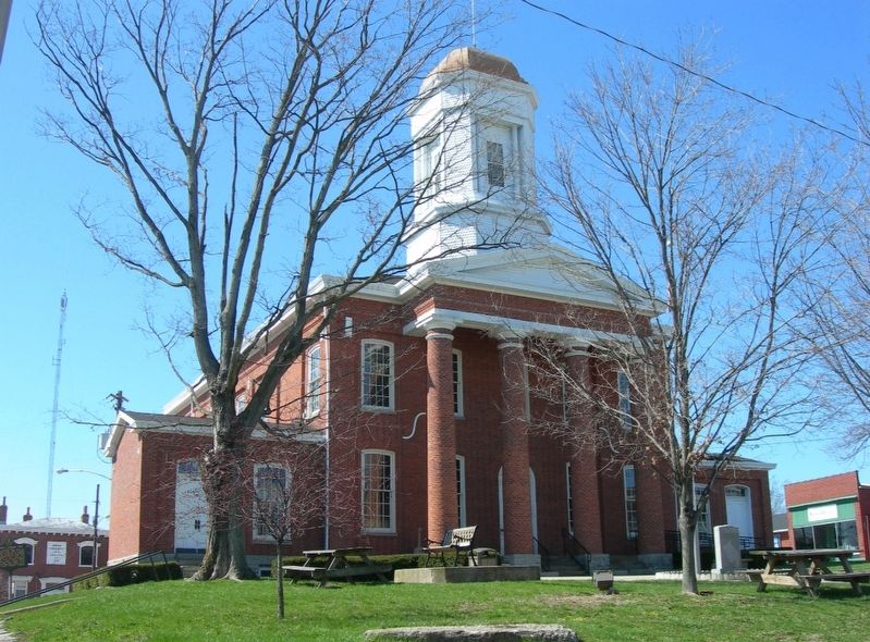 County Named, 1819 Marker and Courthouse image. Click for full size.