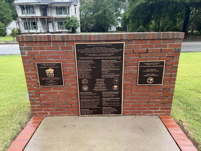 Bamberg County Veterans Memorial Walkway Dedication image. Click for full size.