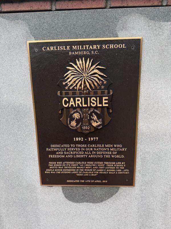CArlisle Military School Marker image. Click for full size.