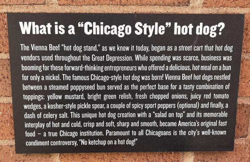 What Is a "Chicago Style" Hot Dog Marker image. Click for full size.