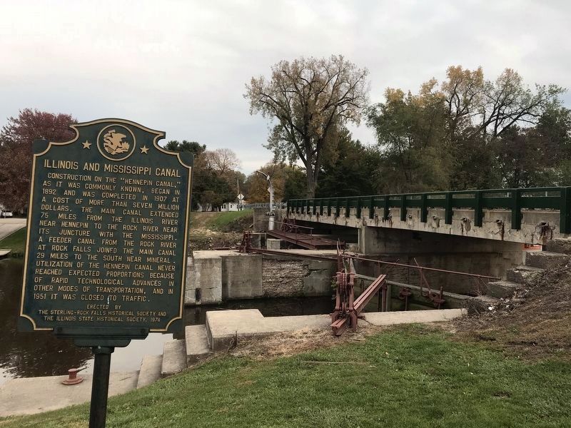 Illinois and Mississippi Canal Marker image. Click for full size.