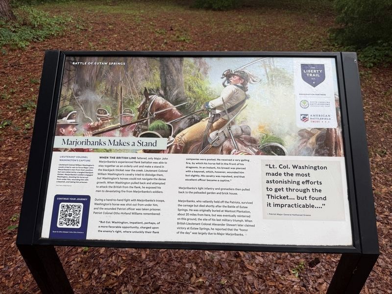 Marjoribanks Makes a Stand Marker image. Click for full size.