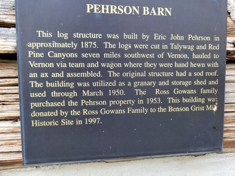 Pehrson Barn Marker image. Click for full size.