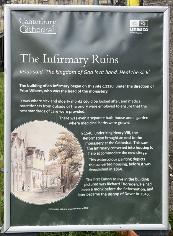 The Infirmary Ruins Marker image. Click for full size.