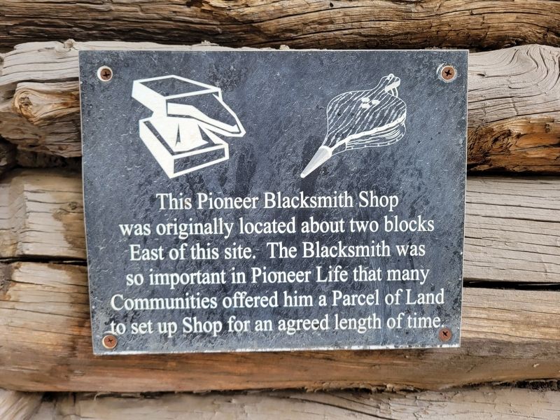 Pioneer Blacksmith Shop Marker image. Click for full size.