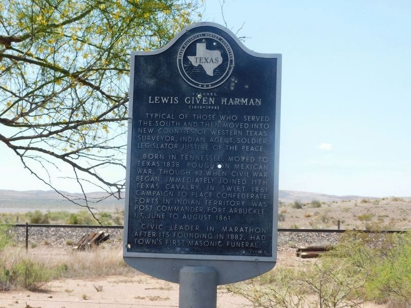 Colonel Lewis Given Harman Marker image. Click for full size.