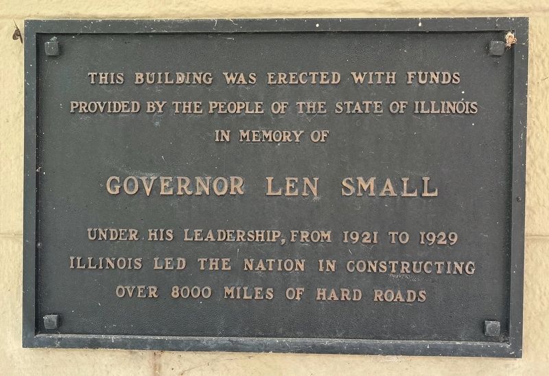 Governor Len Small Marker image. Click for full size.