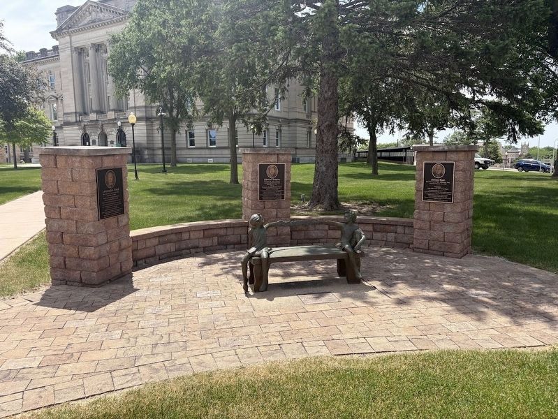 Plaza for Kankakee men who served as Illinois governor image. Click for full size.