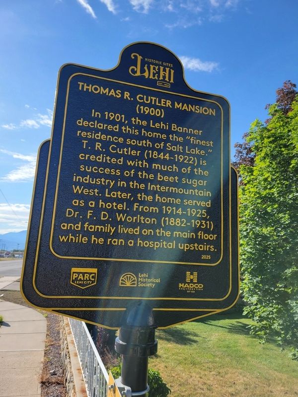 Thomas R. Cutler Mansion (1900) Marker. Click for full size. Thomas R. Cutler Mansion (1900) Marker image. Click for full size.