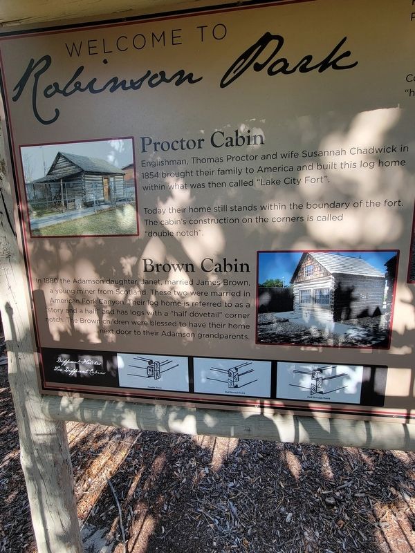 Welcom to Robinson Park Marker, Side One image. Click for full size.