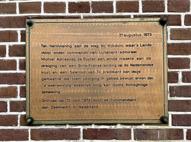 Slag bij Kijkduin / Battle of Texel Marker image. Click for full size.
