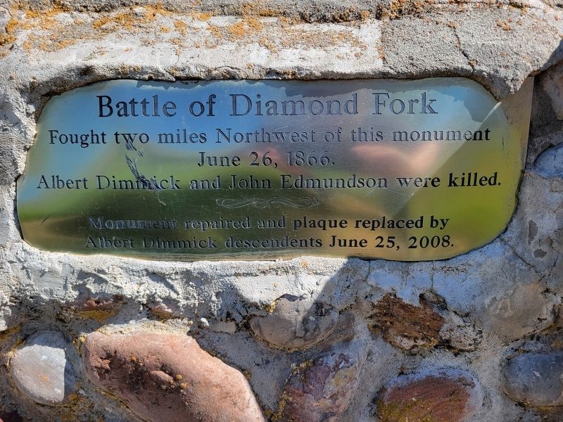 Battle of Diamond Fork Marker image. Click for full size.